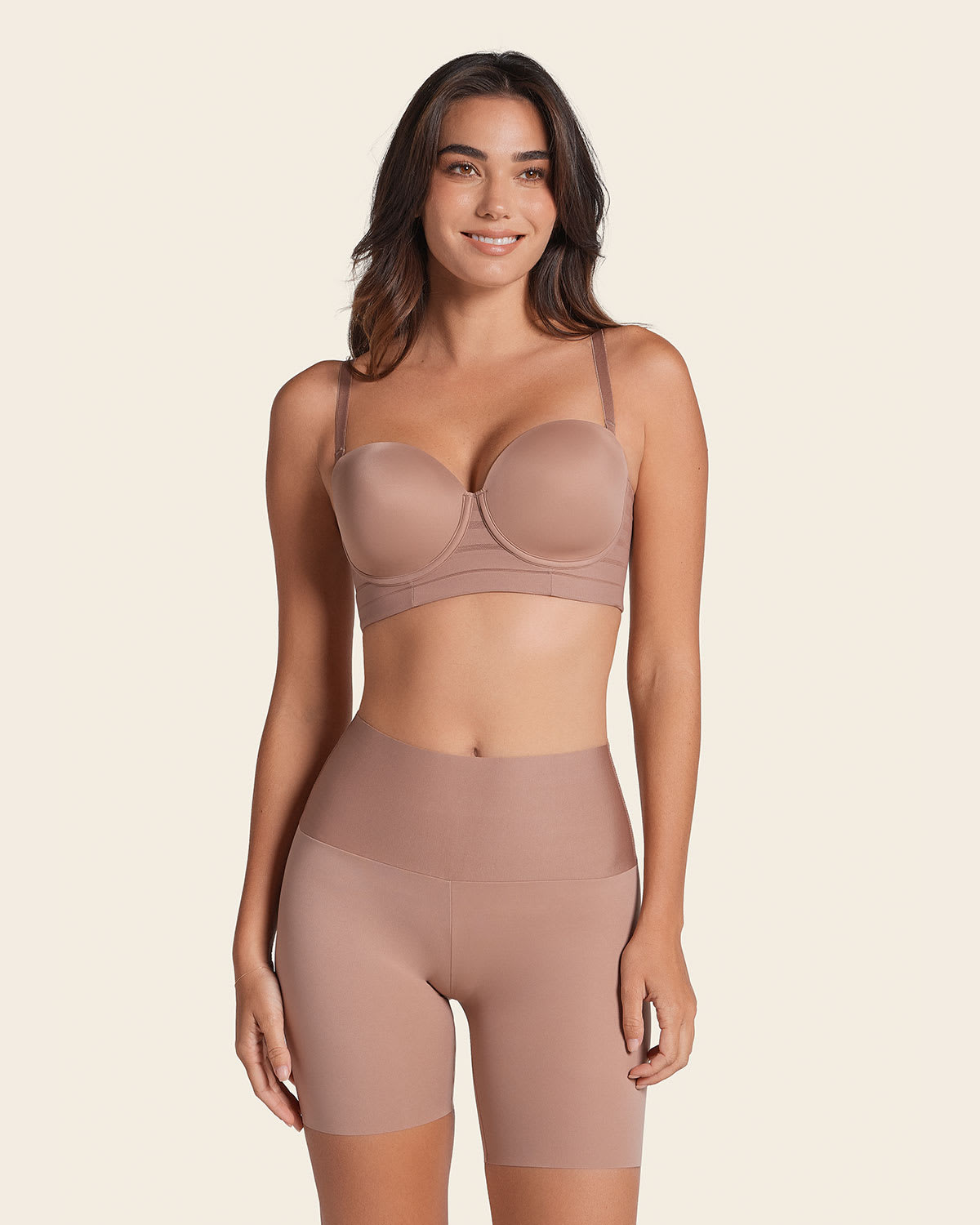 NAYA - Onzichtbare Slip Short - LivingCurves Panties Bruin / S