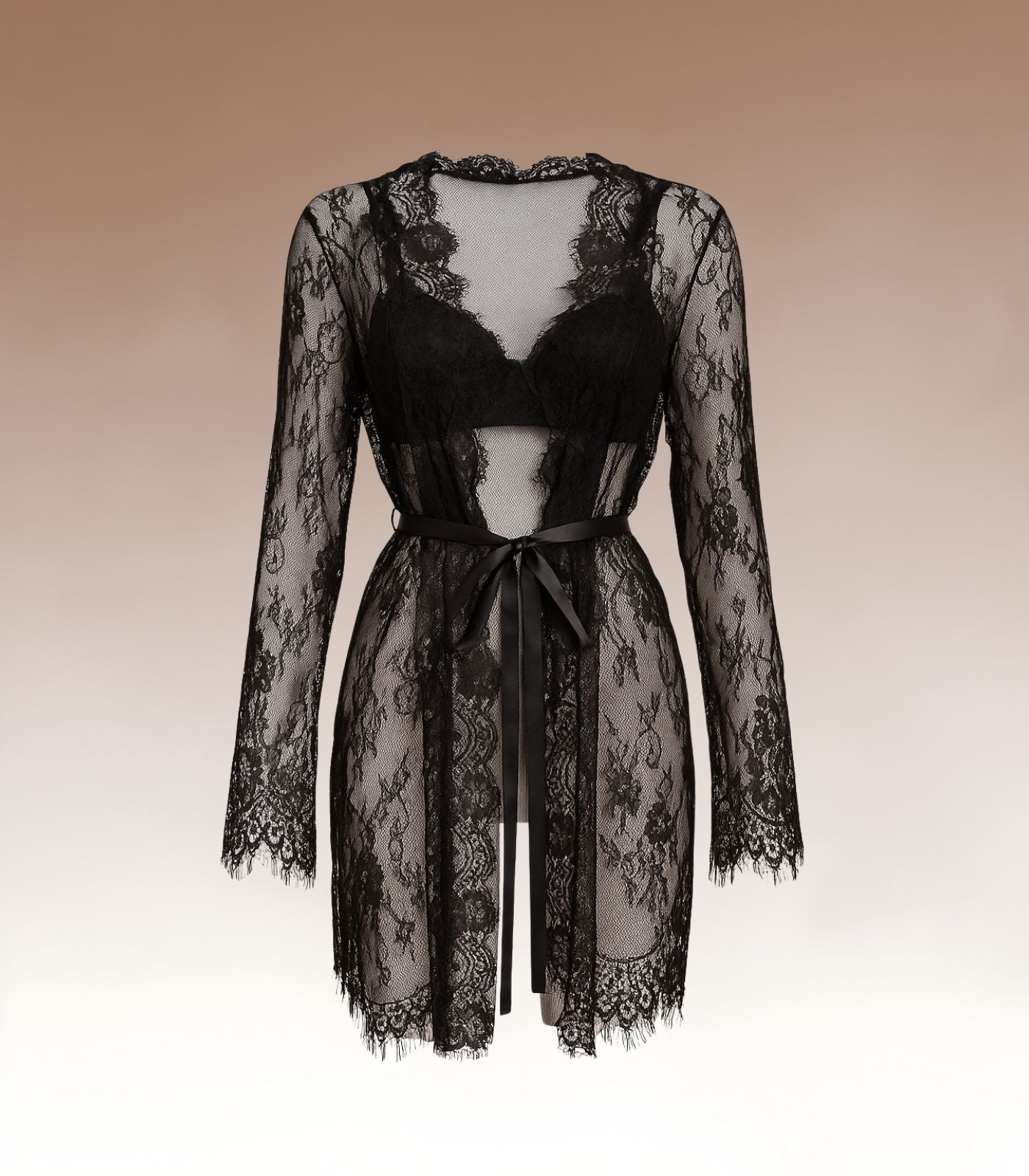 ISADORA 4 – Satijnen Kimono met kantdetail | Luxe Layering - LivingCurves After Dark premium sleepwear