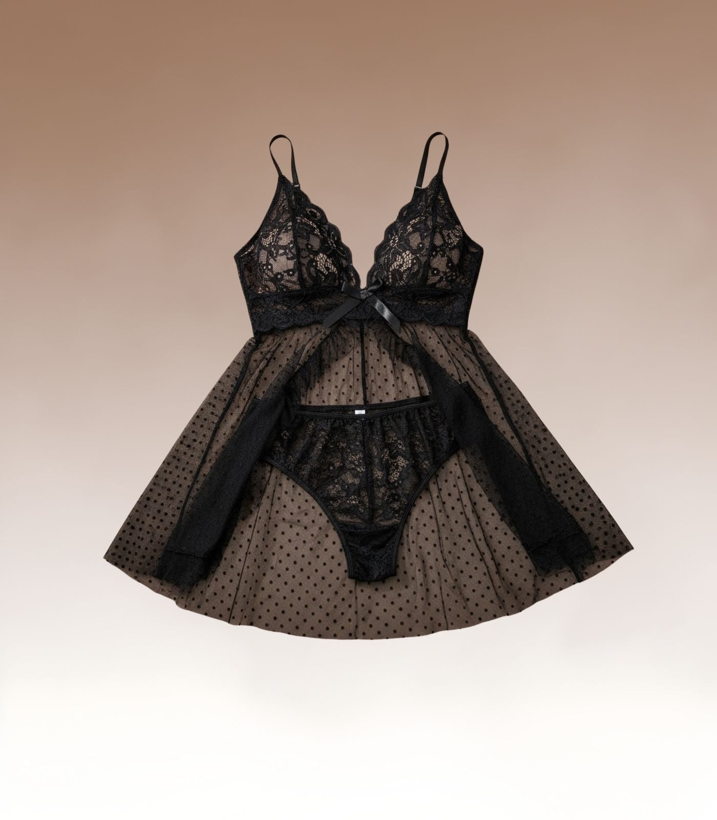 LOUANE – Satijnen Nachtjurk met kantdetail | After-Dark Elegance - LivingCurves After Dark premium sleepwear