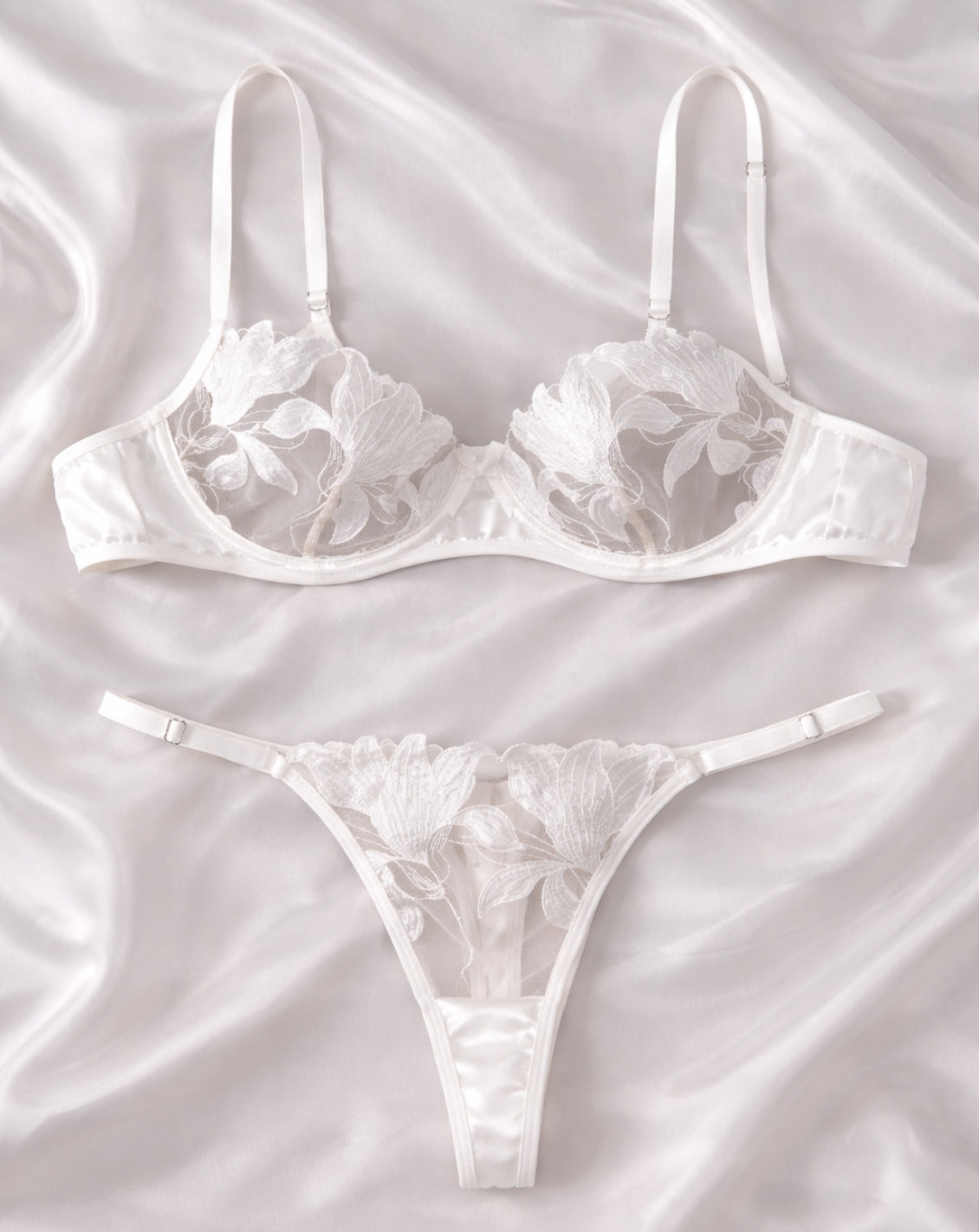 AURÉL - Lingerieset Dames Kant – Ivoor – Luxe Set met Comfort