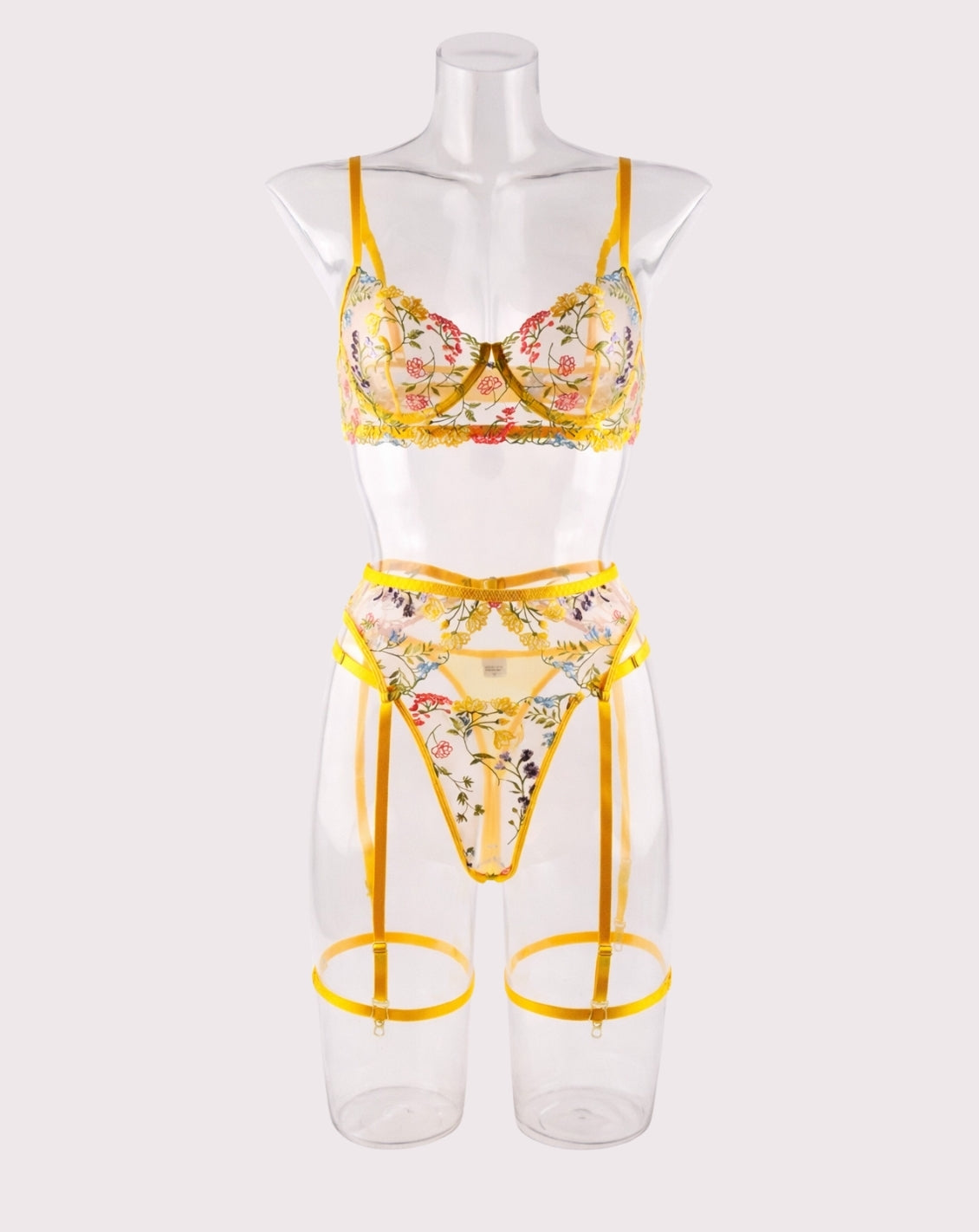 LÉA - Lingerieset Dames Kant – Met Bloementuin-Motief – Elegante Set met Sensuele Look