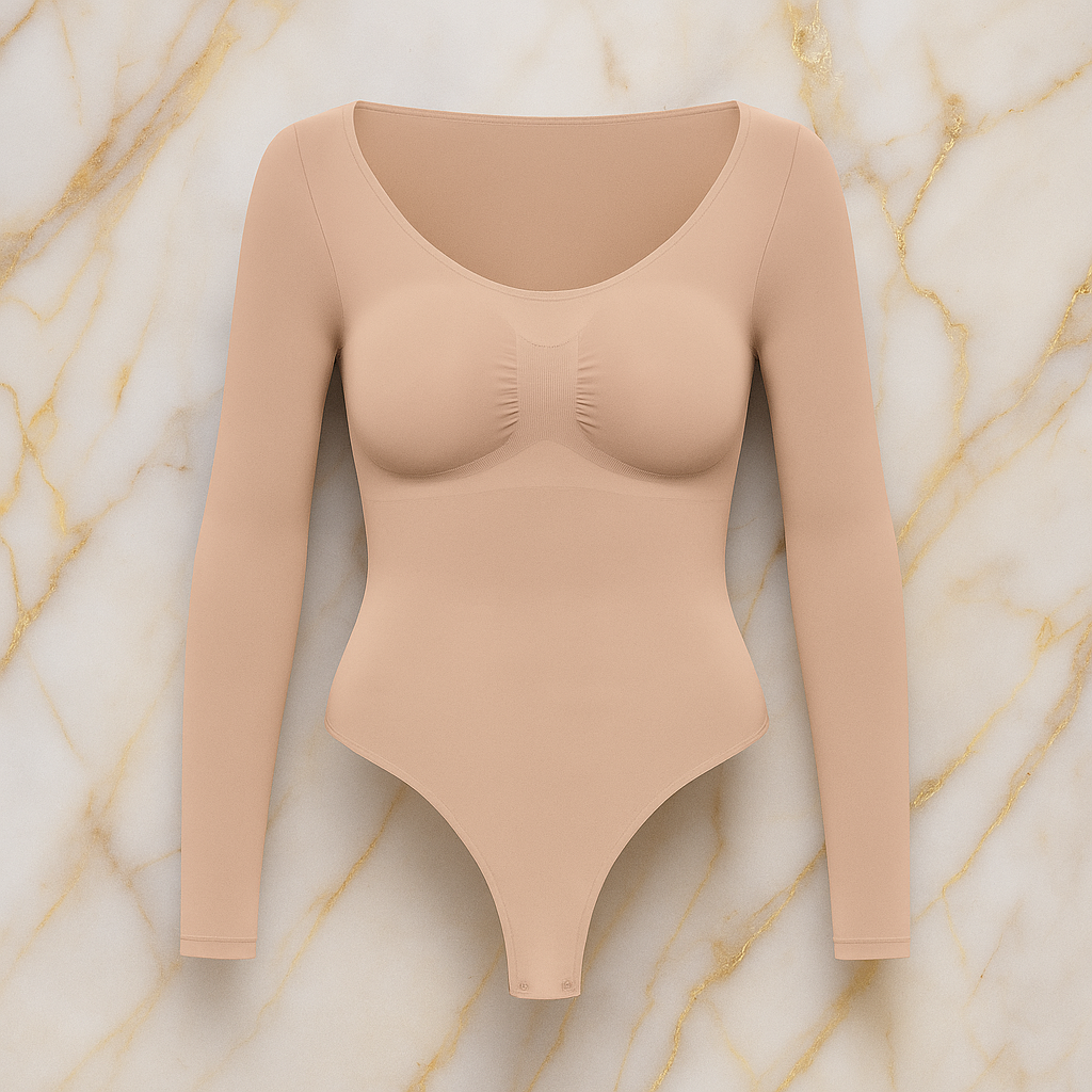 LIVC – Corrigerende Body Dames Lange Mouw Stringmodel – Direct Glad Silhouet