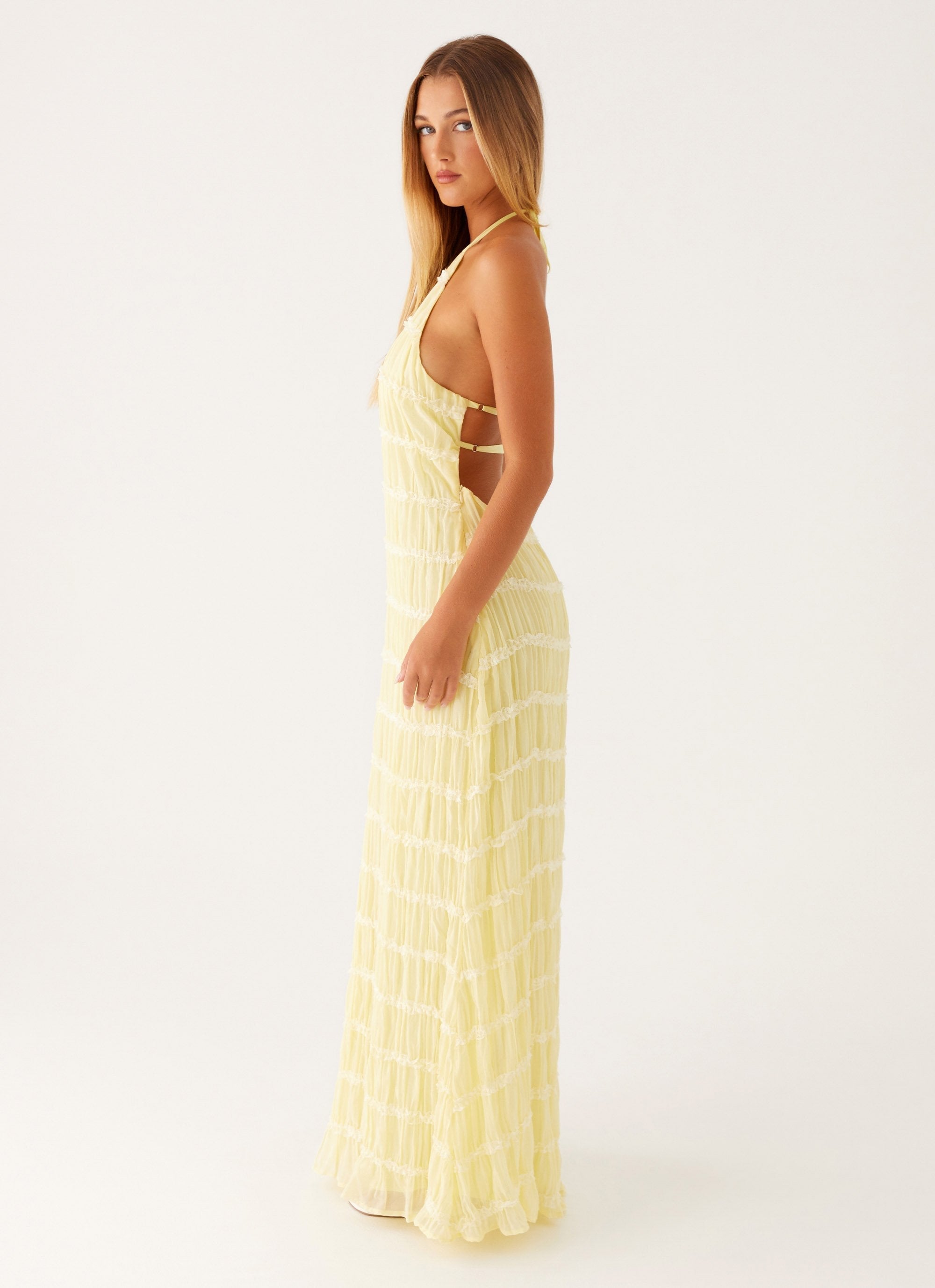 Maxi Jurk Halter – Open Rug Zomerjurk Dames