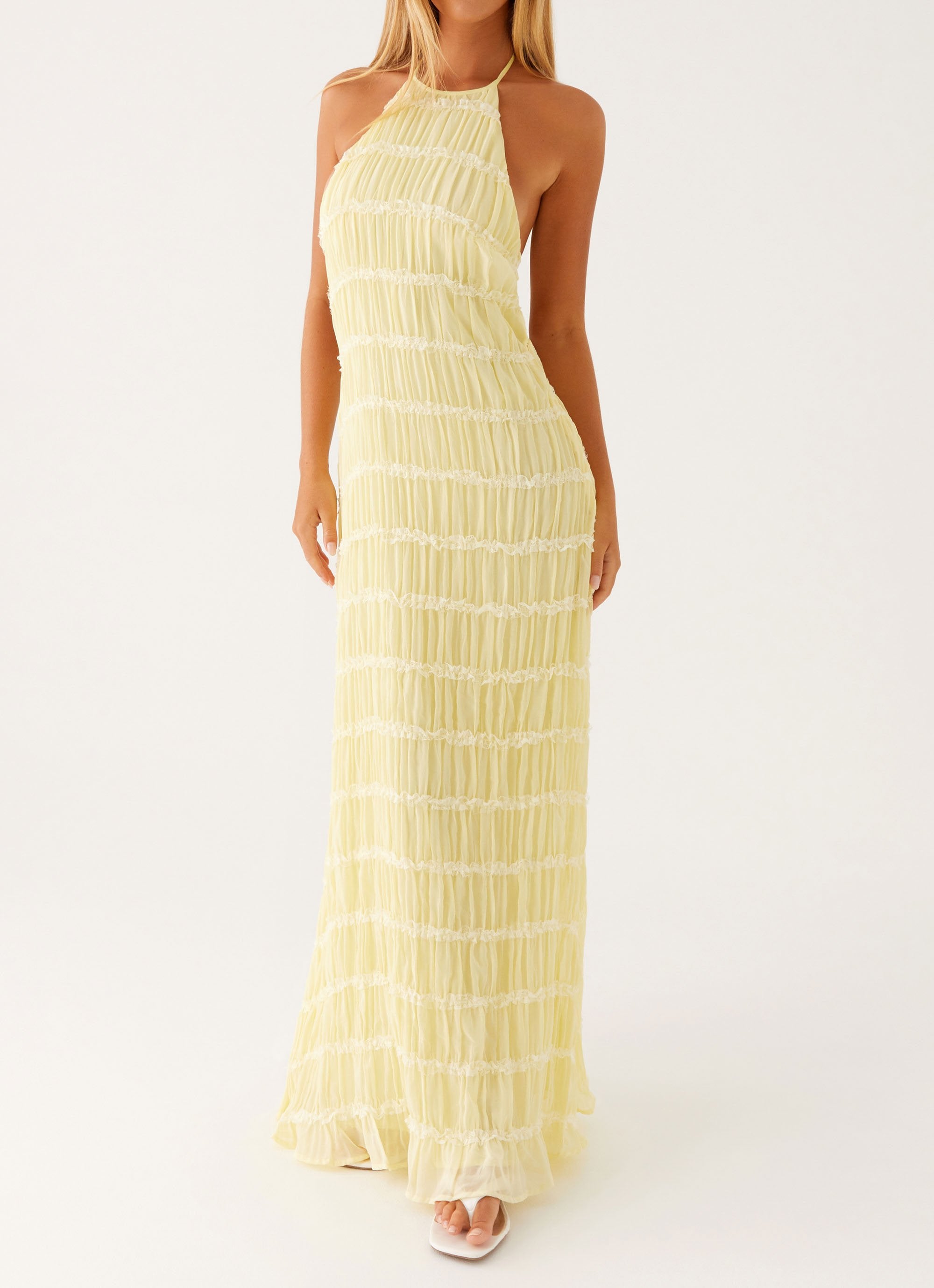 Maxi Jurk Halter – Open Rug Zomerjurk Dames