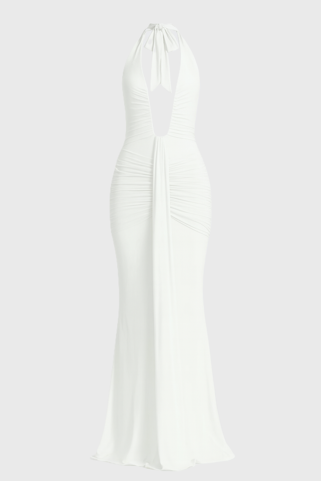 Halter Maxi Jurk met Diepe V-Hals