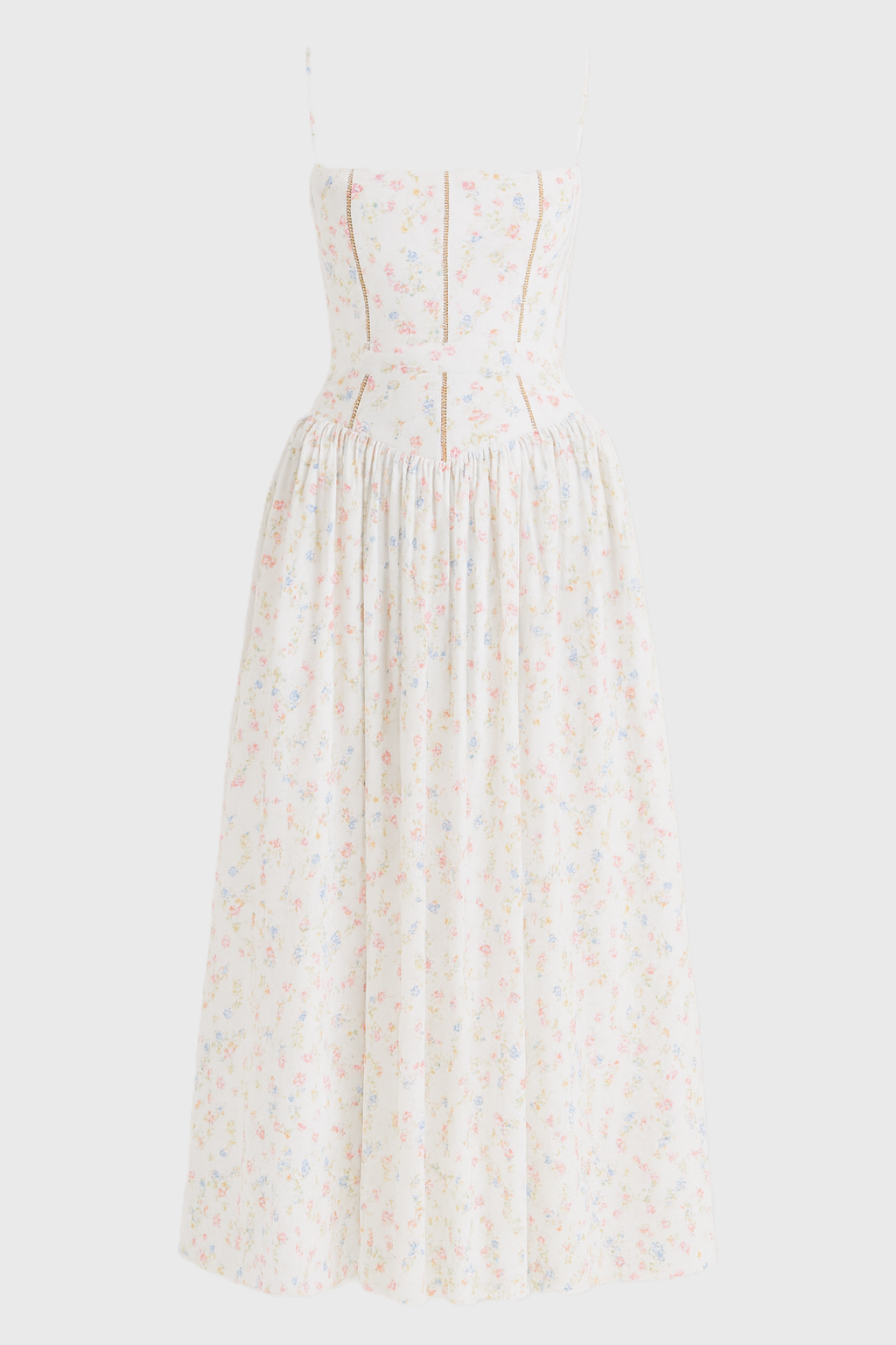 Maxi Jurk met Spaghettibandjes en Bloemenprint