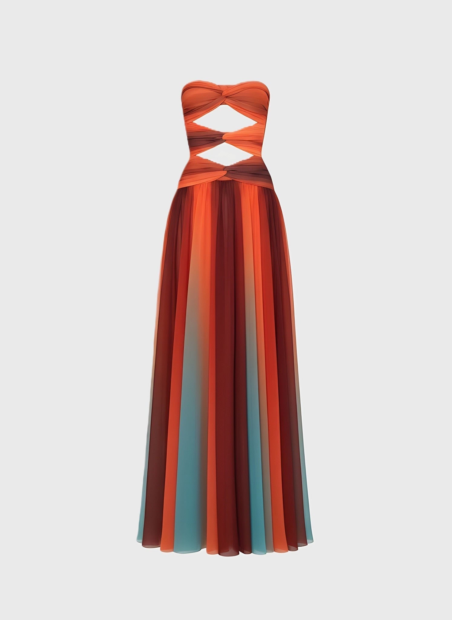 Strapless Maxi Jurk Dames met Cut-Out Design