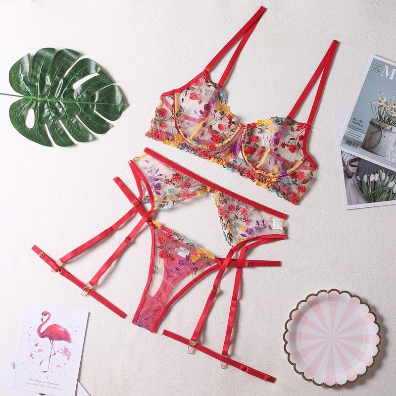 LIVC - Lingerieset Dames Bloemen