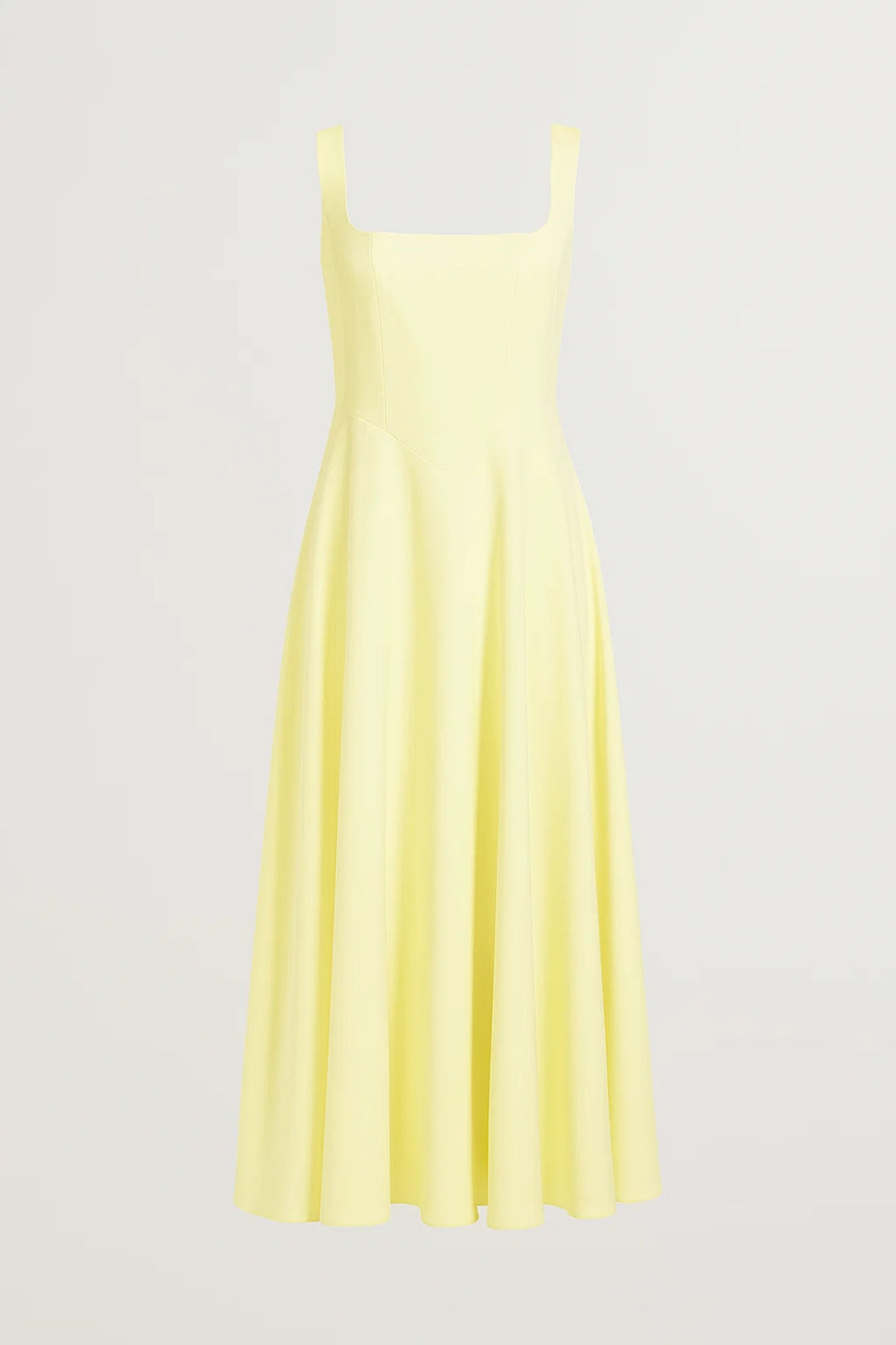 Midi Jurk Bustier Top met Uitlopende Rok
