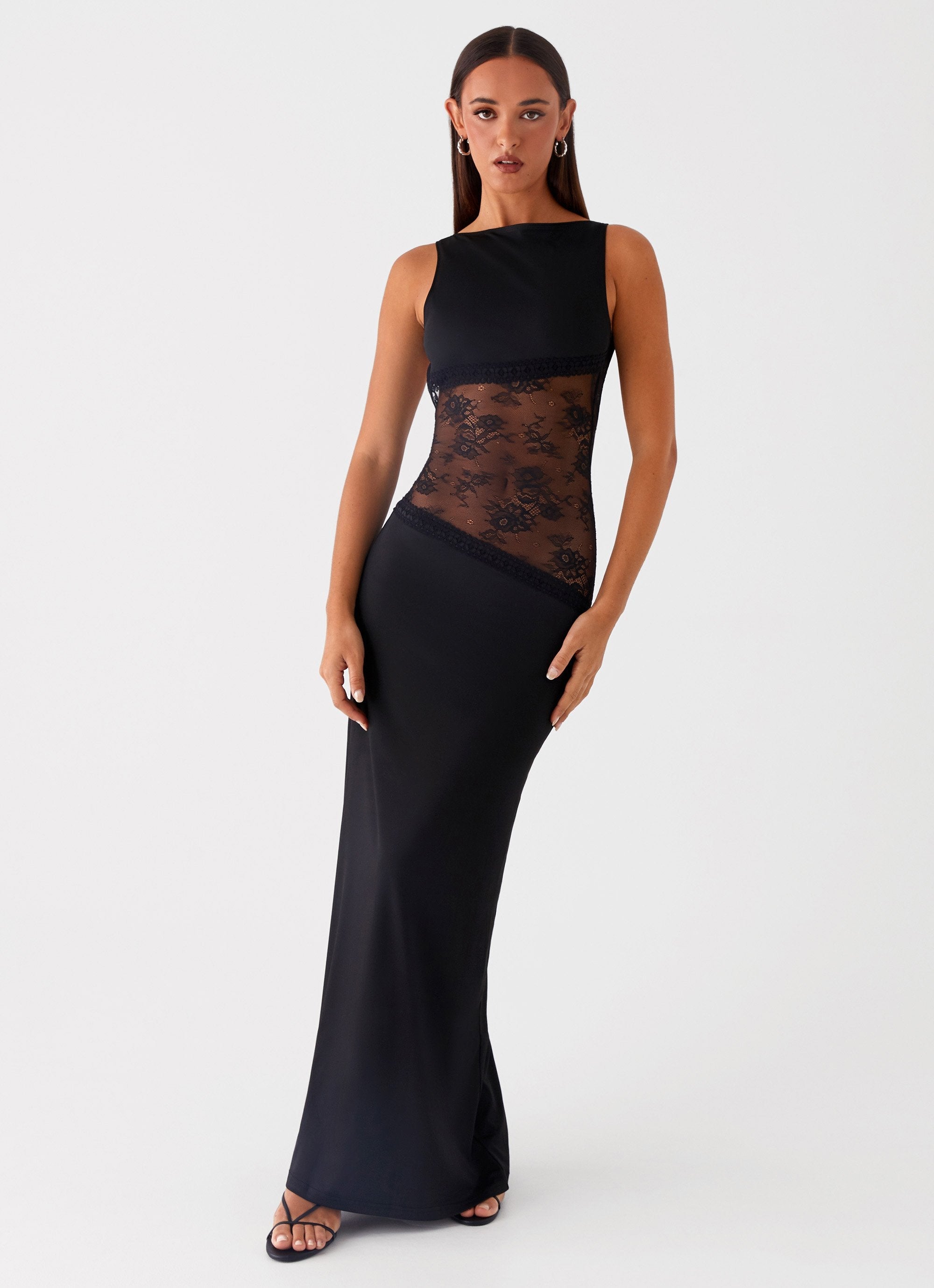 Maxi Jurk Dames – Open Rug Kant Zomerjurk Elegant