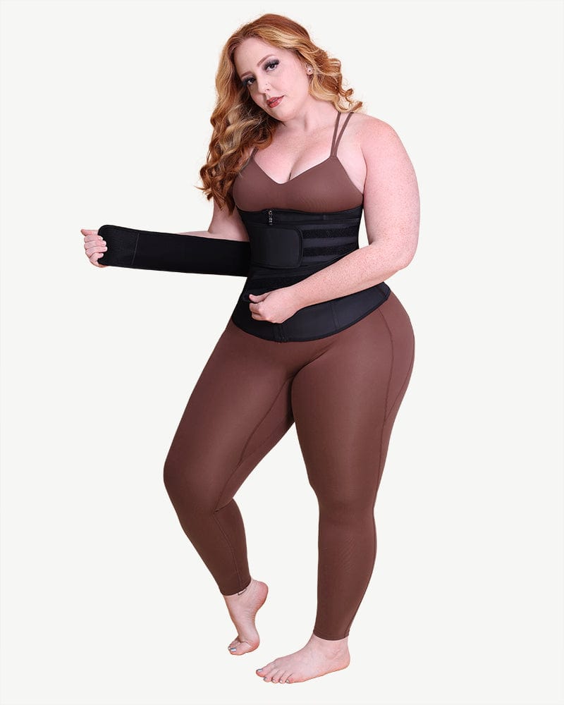 CURVA – Waist Trainer met Dubbele Sluiting - LivingCurves Waist Trainer Zwart / S