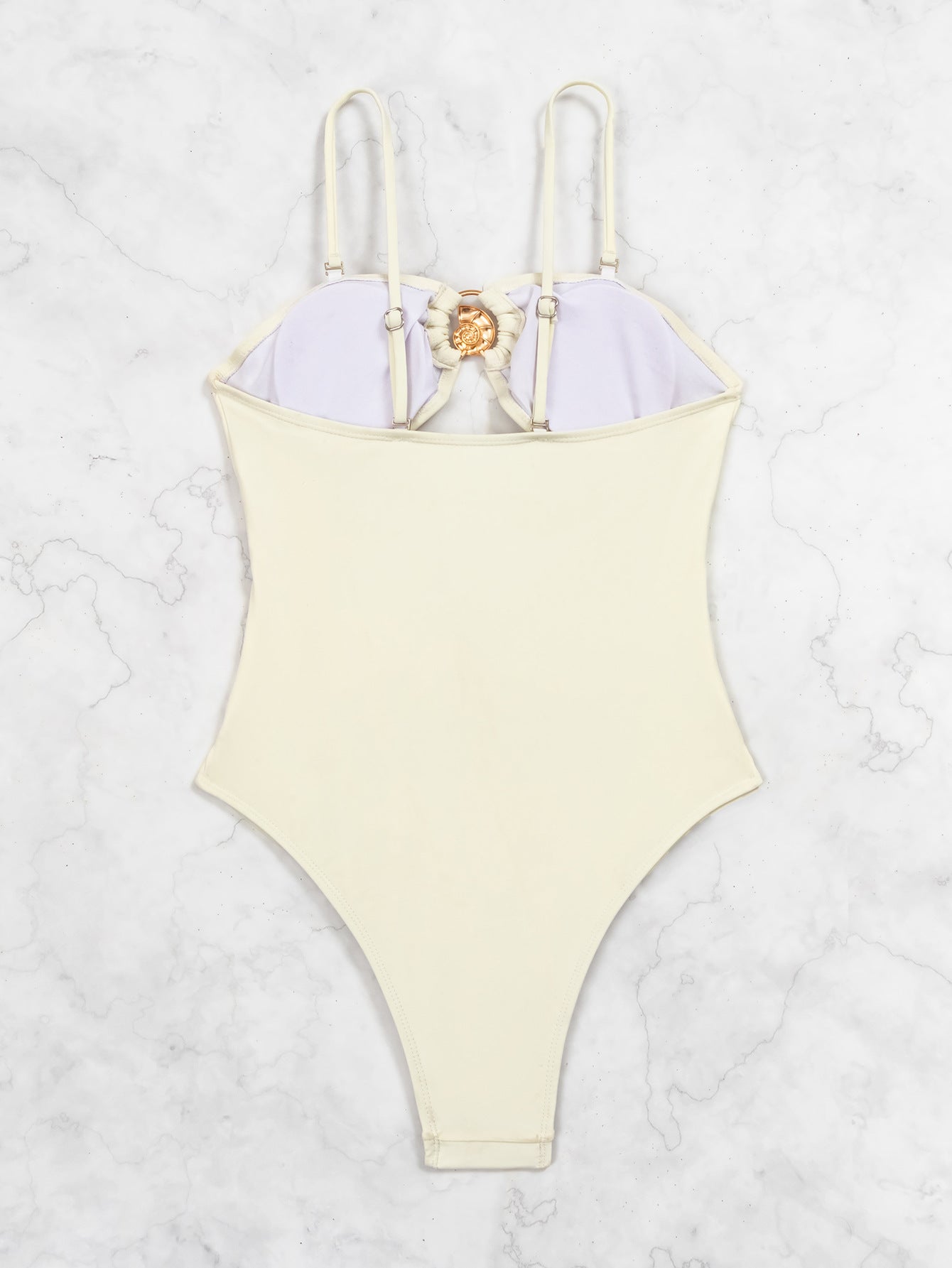 Gebroken wit bikini dames met schelpdetail – zwemkleding