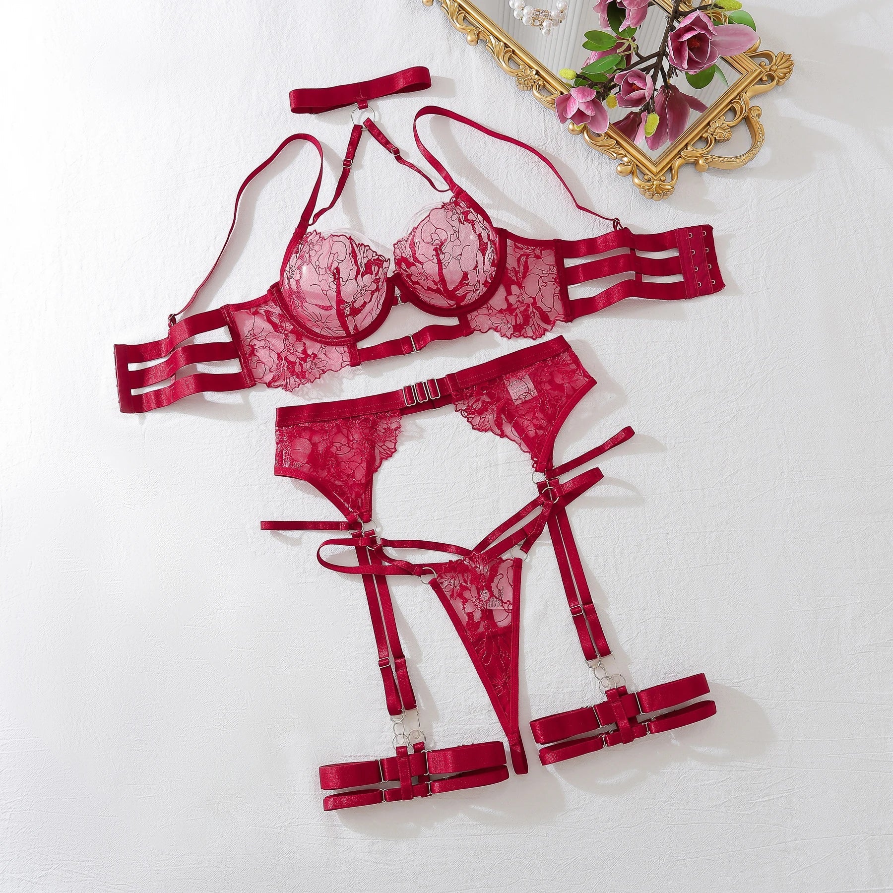 SERAPHELLE - Lingerieset Dames Kant – Met Choker – Luxe Lingerie met Comfort