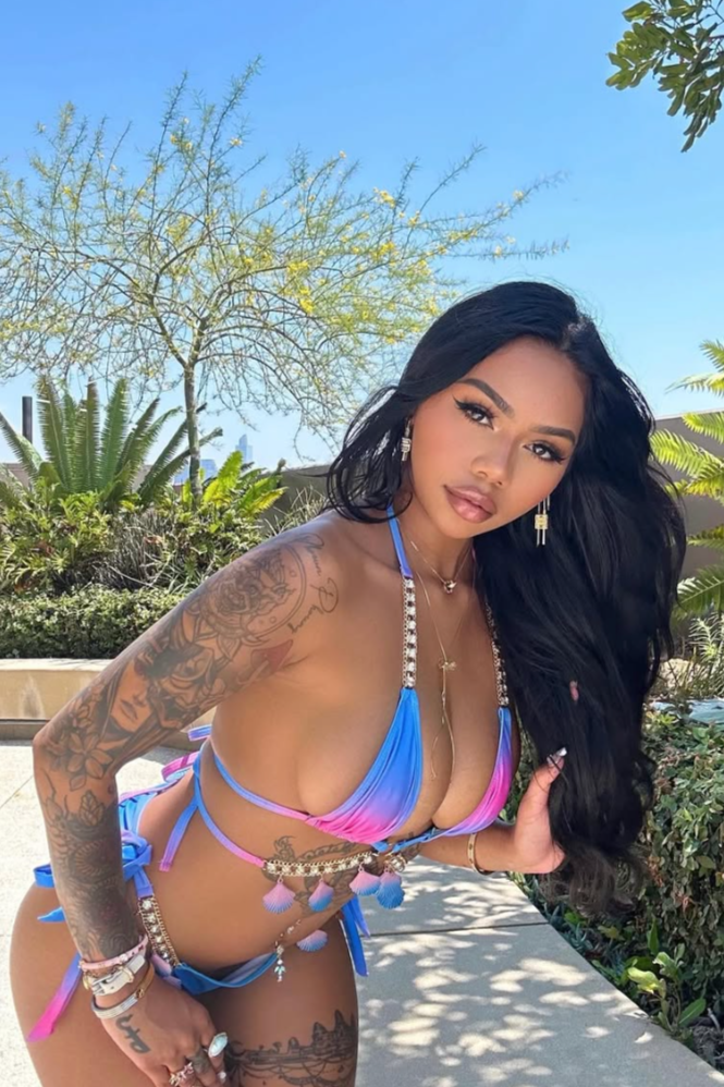 Sexy Paars Roze Bikini Set met Schelp Detail