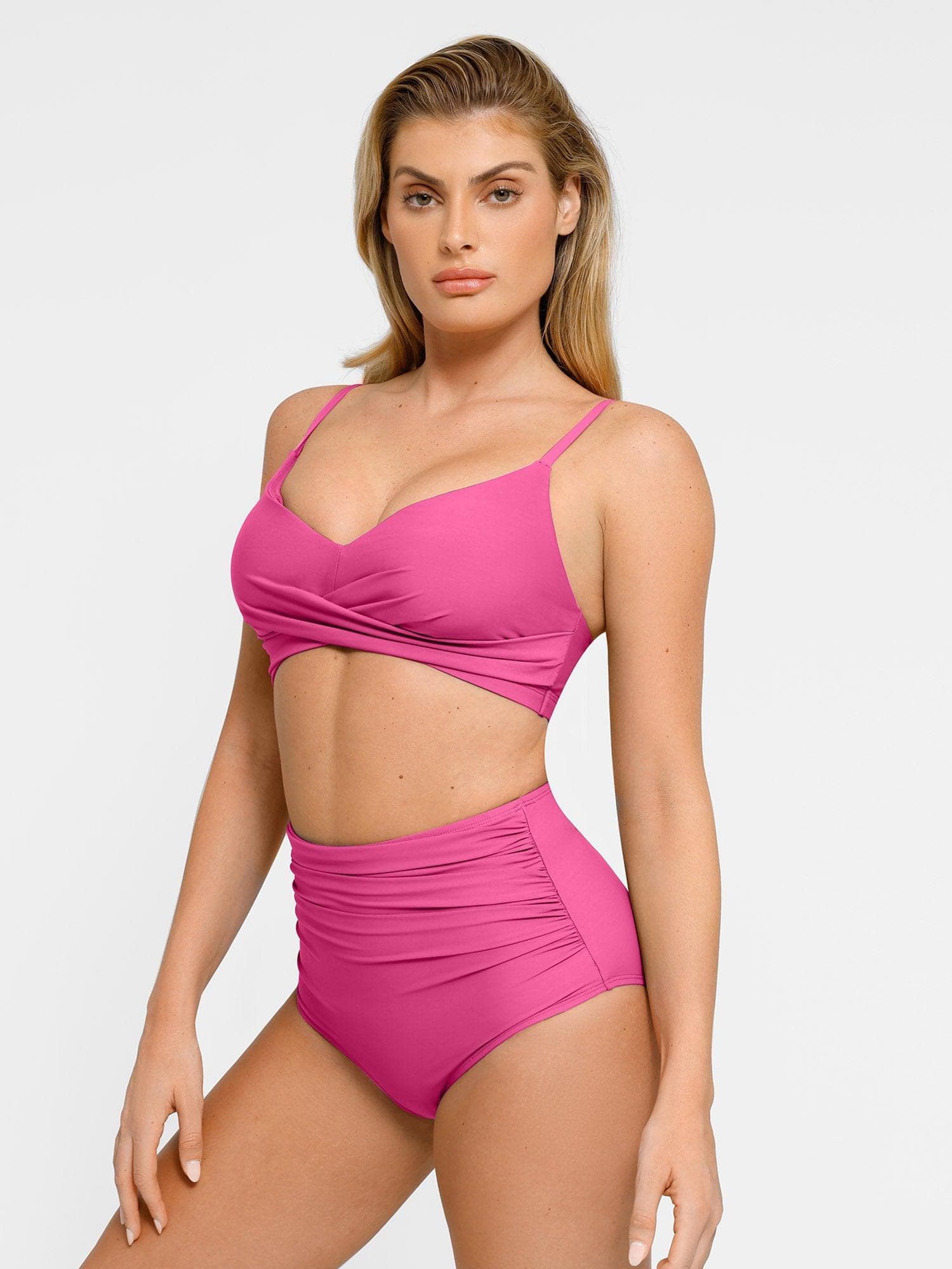 ORALIA – HIGH-WAIST BIKINI TOP - LivingCurves Two-piece Swimsuit Zwart / S