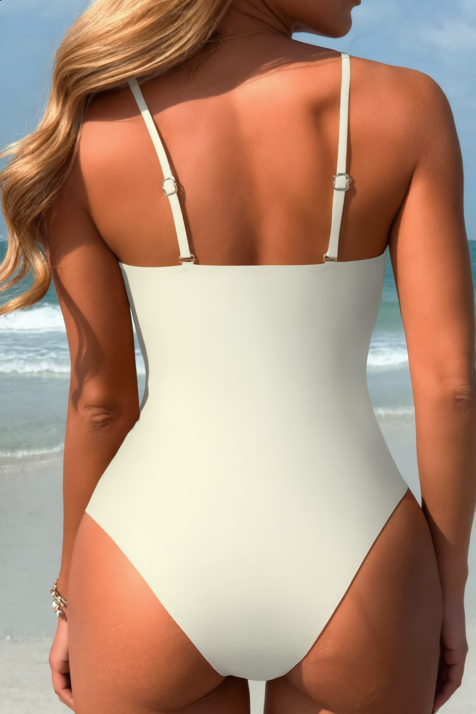 Gebroken wit bikini dames met schelpdetail – zwemkleding