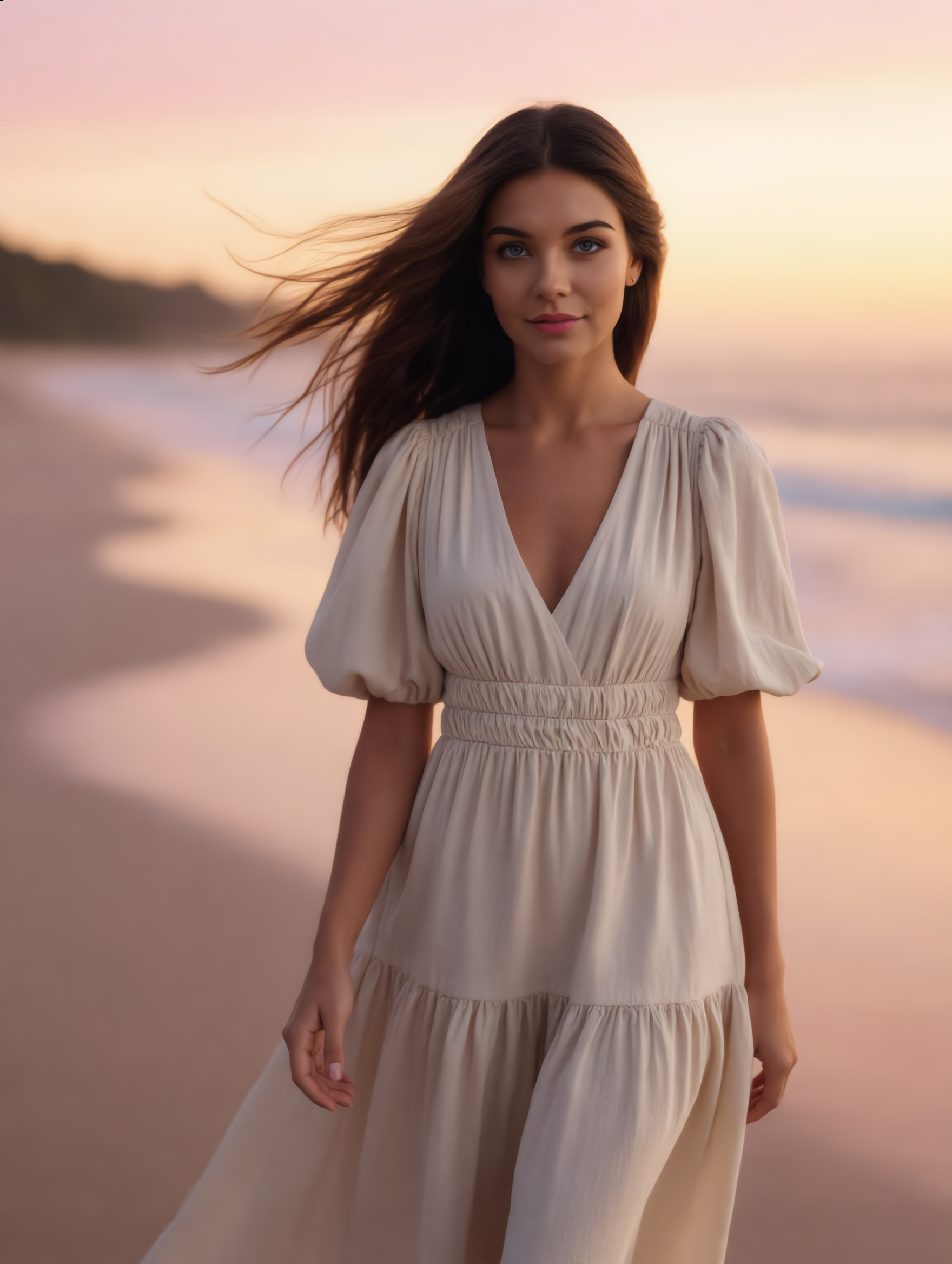 Maxi Jurk V-Hals – Zwierige Zomerjurk Dames