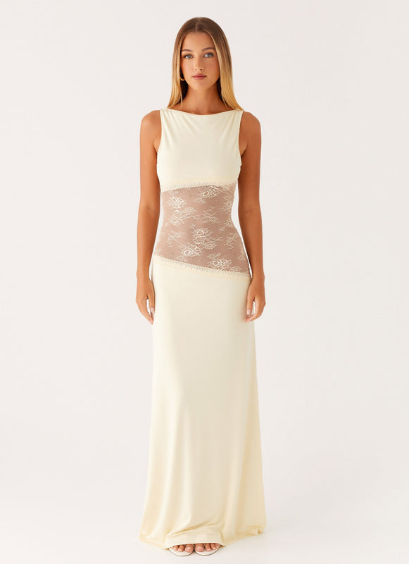Maxi Jurk Dames – Open Rug Kant Zomerjurk Elegant