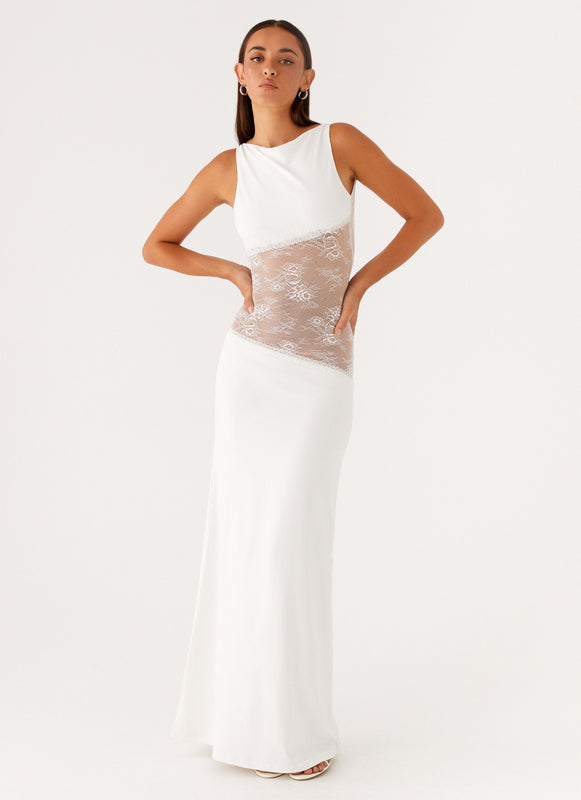 Maxi Jurk Dames – Open Rug Kant Zomerjurk Elegant