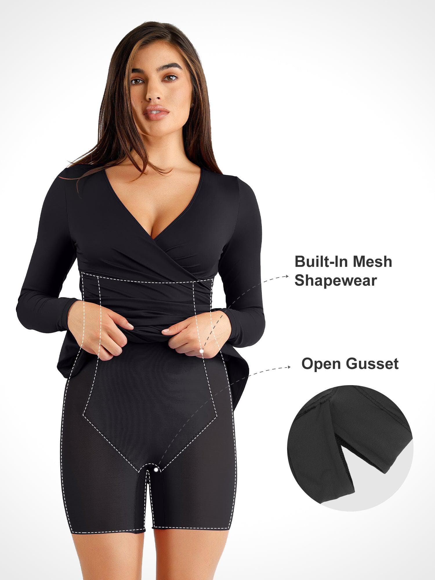 AURENE – Shaping Ruched Midi Dress - LivingCurves Formal Bodycon Party Winter Dress Rood / S