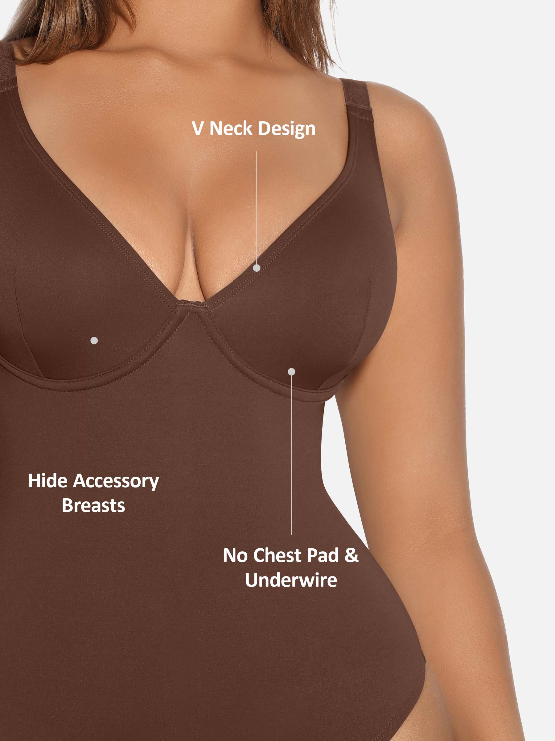 SHAPE ESSENTIAL – Corrigerende Body Dames met V-hals – Buikcontrole & Glad Silhouet