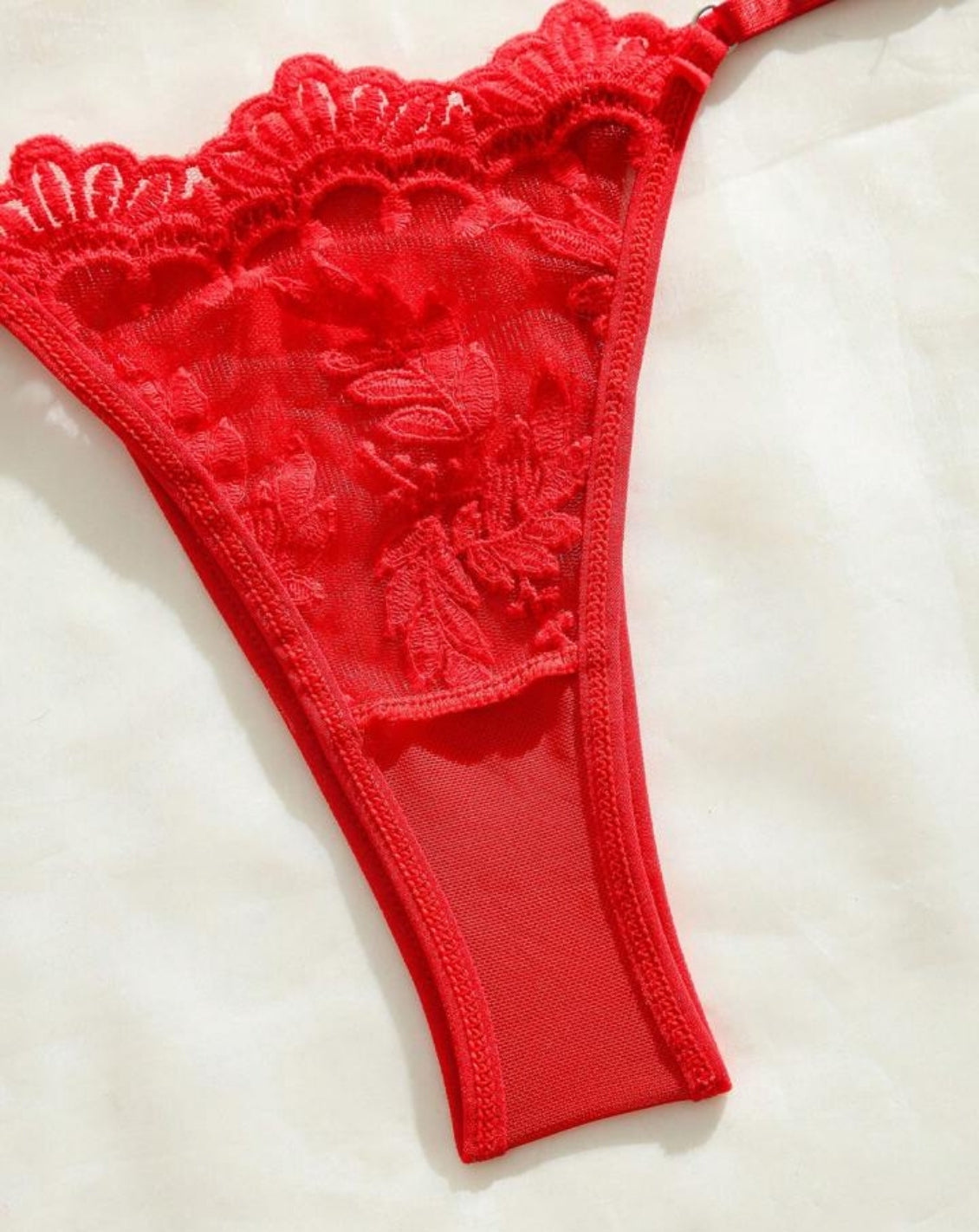 VALENTINA - Lingerieset Dames Kant – Rood – Luxe Set met Comfort