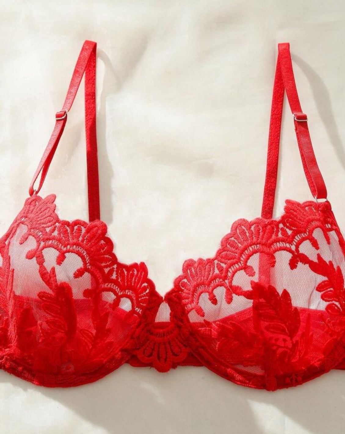 VALENTINA - Lingerieset Dames Kant – Rood – Luxe Set met Comfort