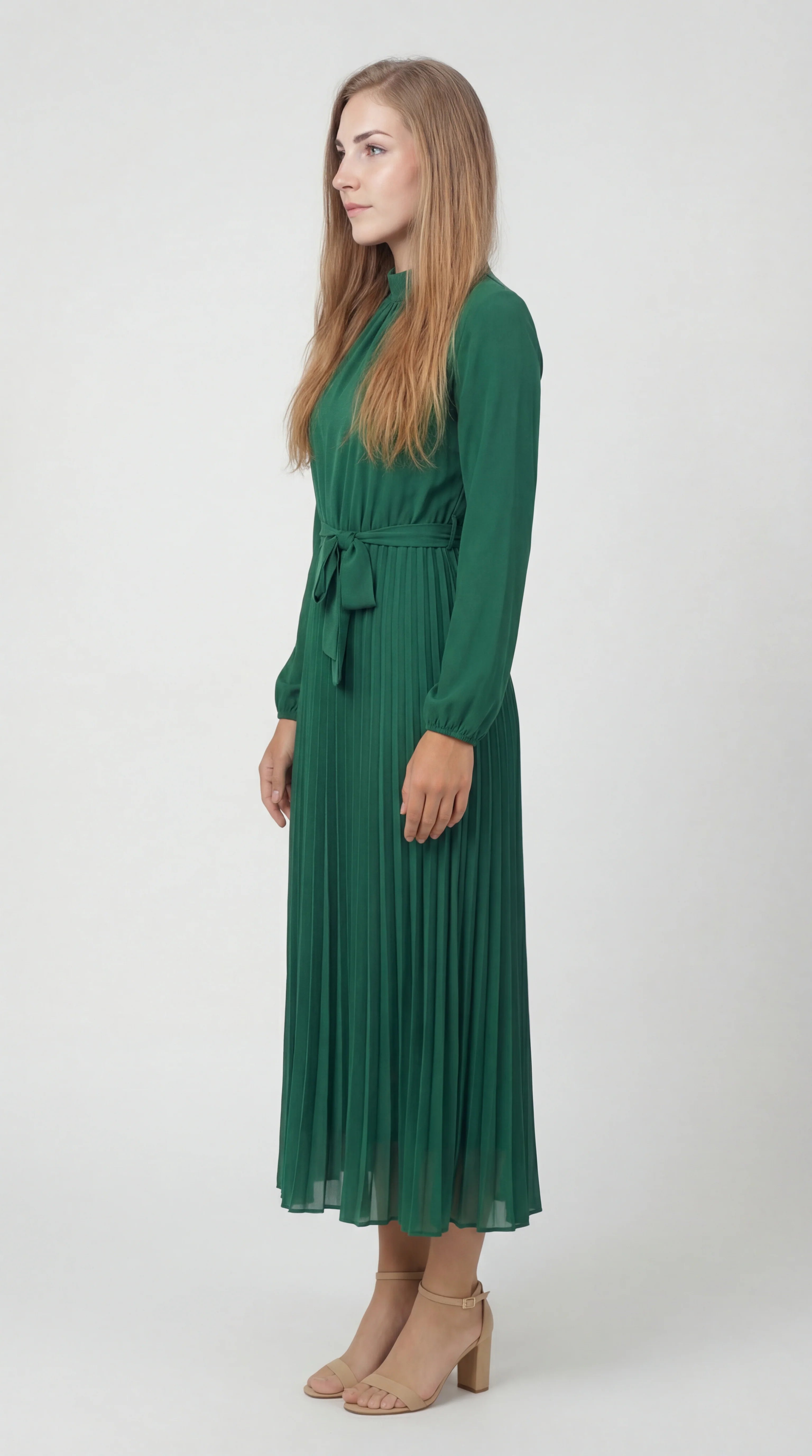 One Shoulder Midi Avondjurk met Hoge Split