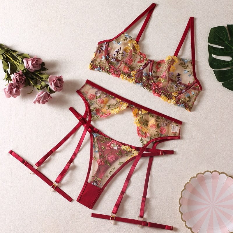 LIVC - Lingerieset Dames Bloemen