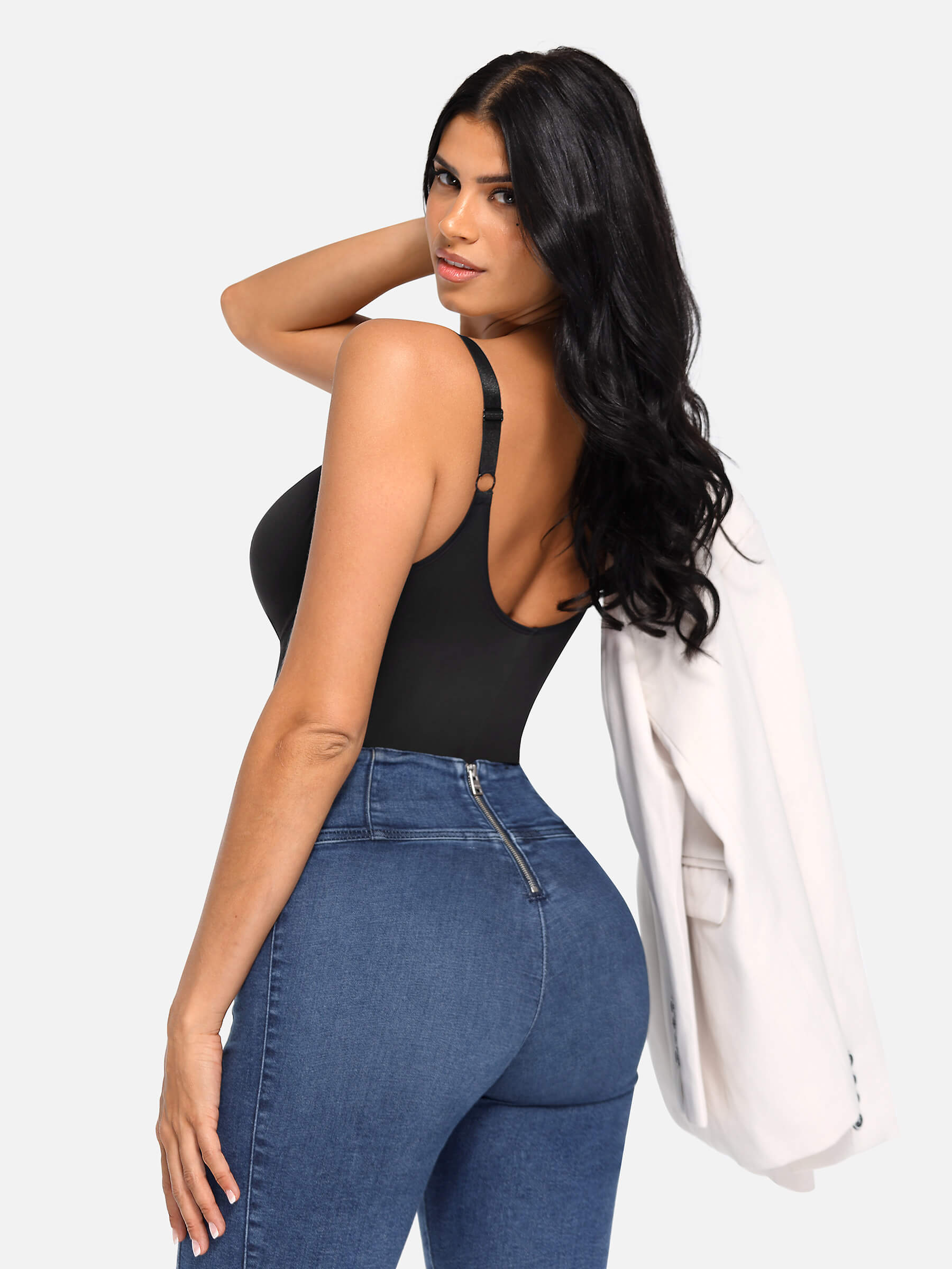 SHAPE ESSENTIAL – Corrigerende Body Dames met V-hals – Buikcontrole & Glad Silhouet