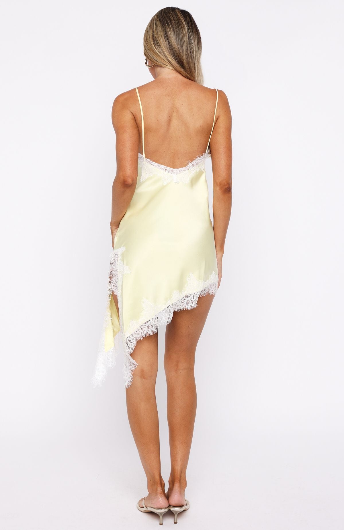 Mini Jurk V-Hals – Kant Zomerjurk Asymmetrisch