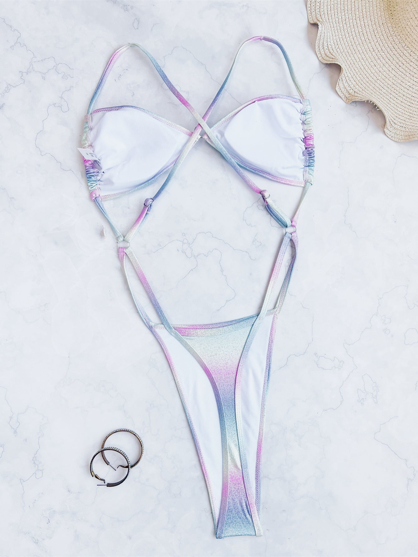 Holografische Monokini Dames – Metallic Unicorn Set