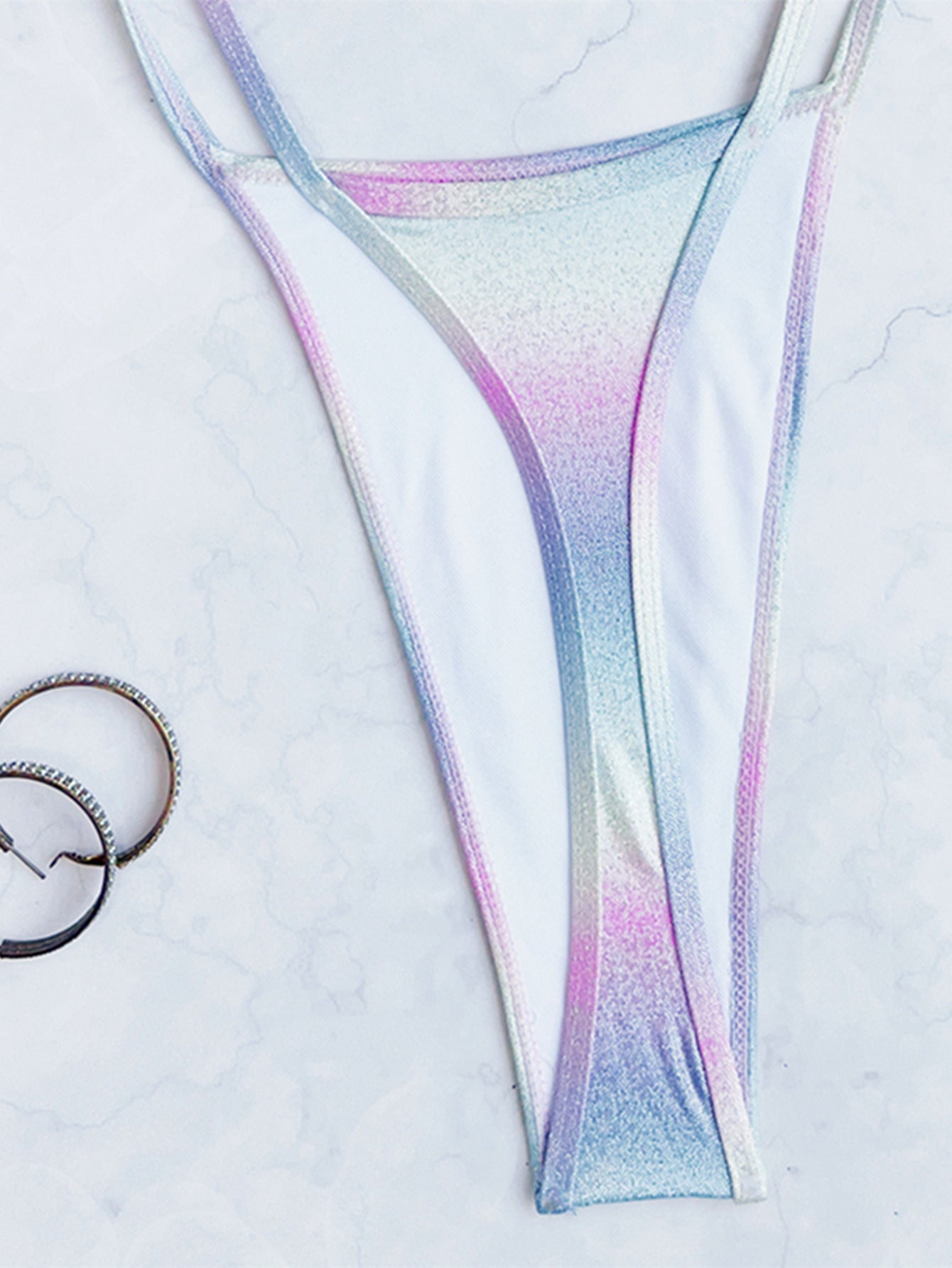 Holografische Monokini Dames – Metallic Unicorn Set