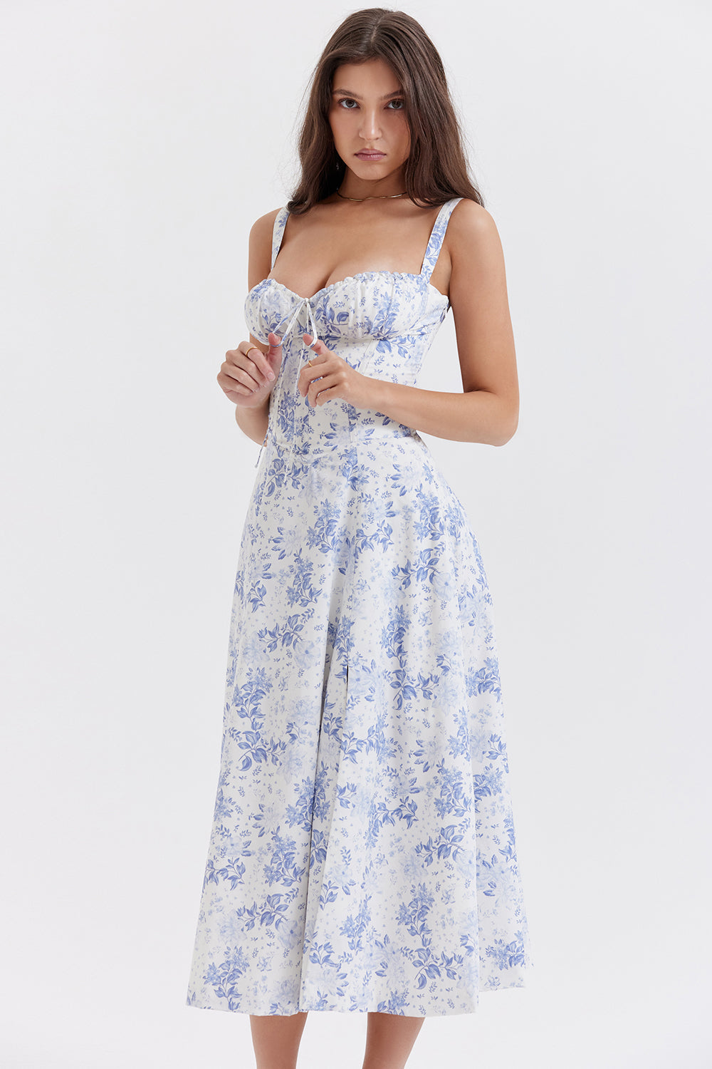 Midi Jurk Bloemenprint – Zomerjurk met Split