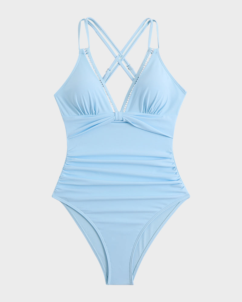 Zeta Badpak Dames – Elegante Set met V-Hals en Shaping