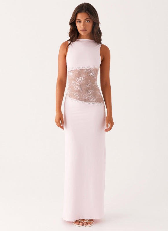Maxi Jurk Dames – Open Rug Kant Zomerjurk Elegant