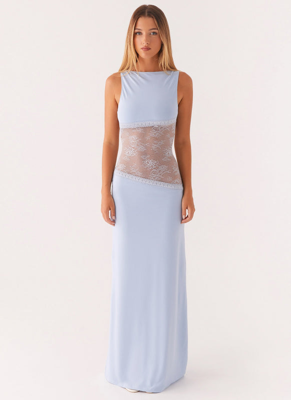 Maxi Jurk Dames – Open Rug Kant Zomerjurk Elegant