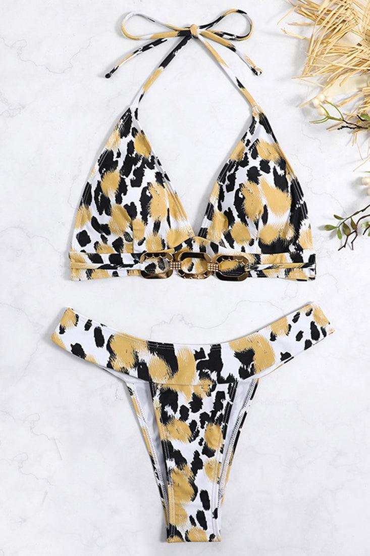 Bikini Dames Zwart Luipaardprint – Cheeky Brazilian
